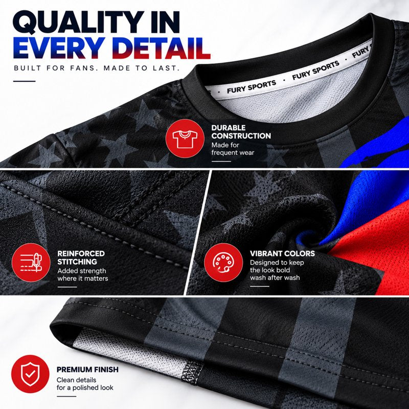 Haiti Soccer Jersey 3XL – Lightweight Moisture-Wicking Athletic Fit Shirt (Variation: Haiti)