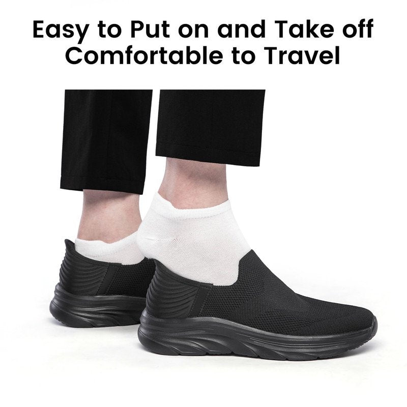 Men's Slip-On Walking Shoes - Lightweight, Breathable Casual Sneakers