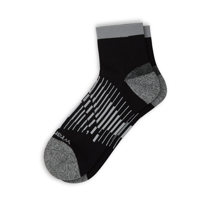 Wrangler Peak Light Compression Ankle Socks for Men - Black, 6 Pairs, Size 6-12