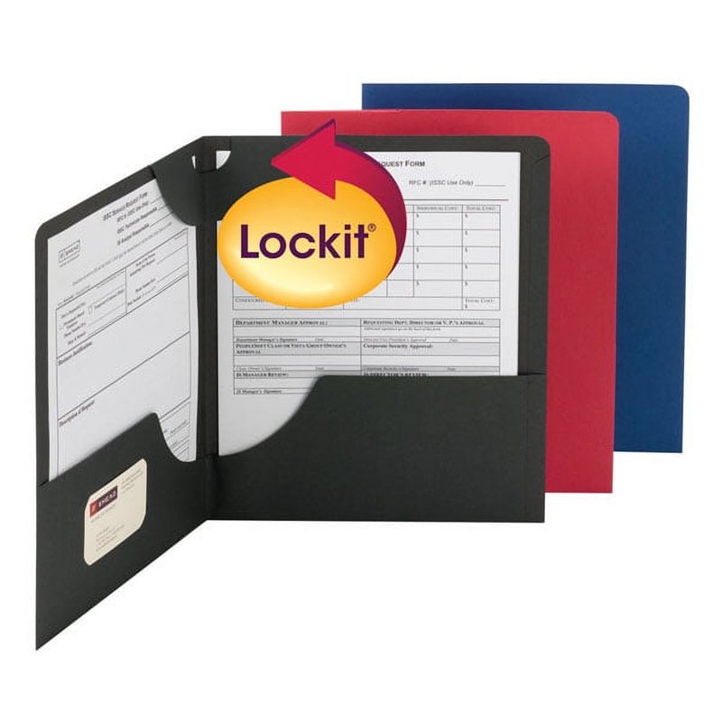 2-Pocket Document Folders Dark Blue 25 Pack - Reinforced Heavyweight Paper
