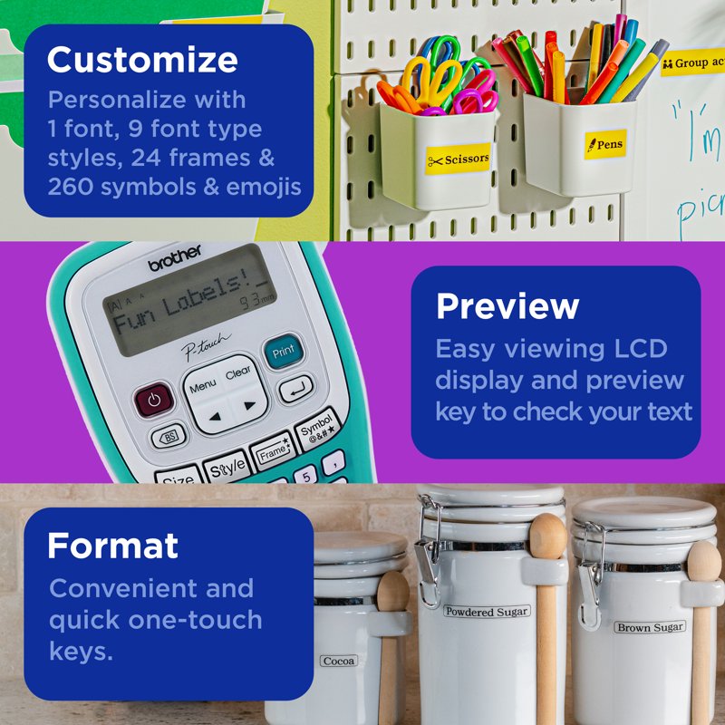 Portable Label Maker with Tape - Handheld Personal Labeling Device