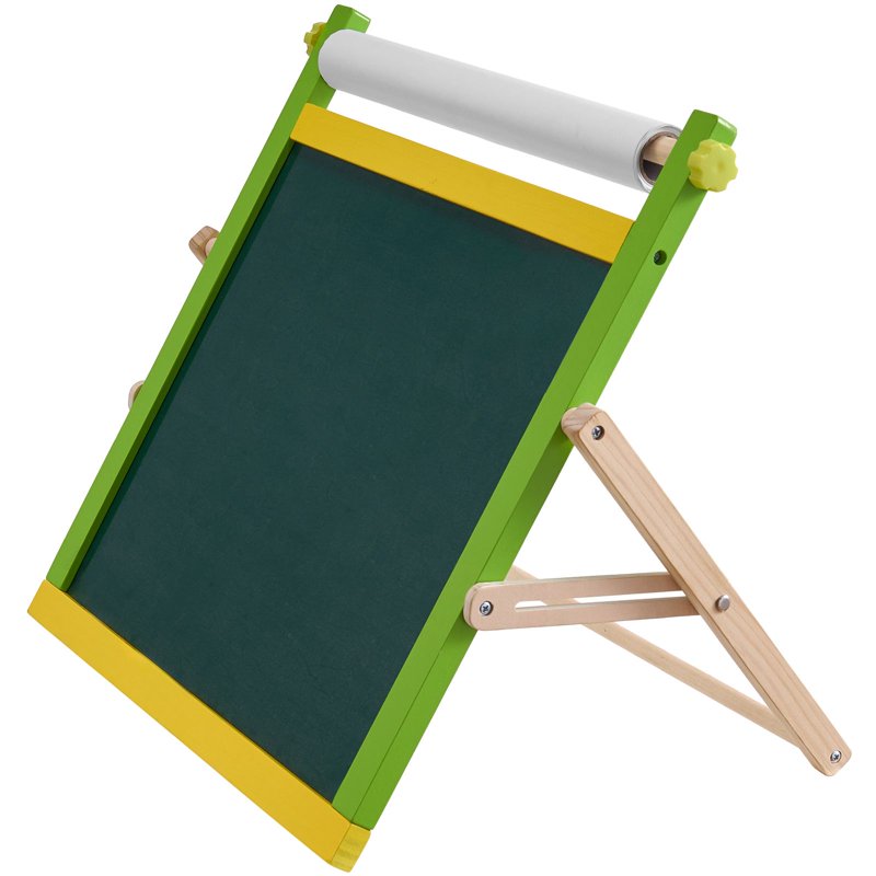 Kids Art Easel 3-in-1 Wooden Double-Sided Drawing Board with Whiteboard & Chalkboard