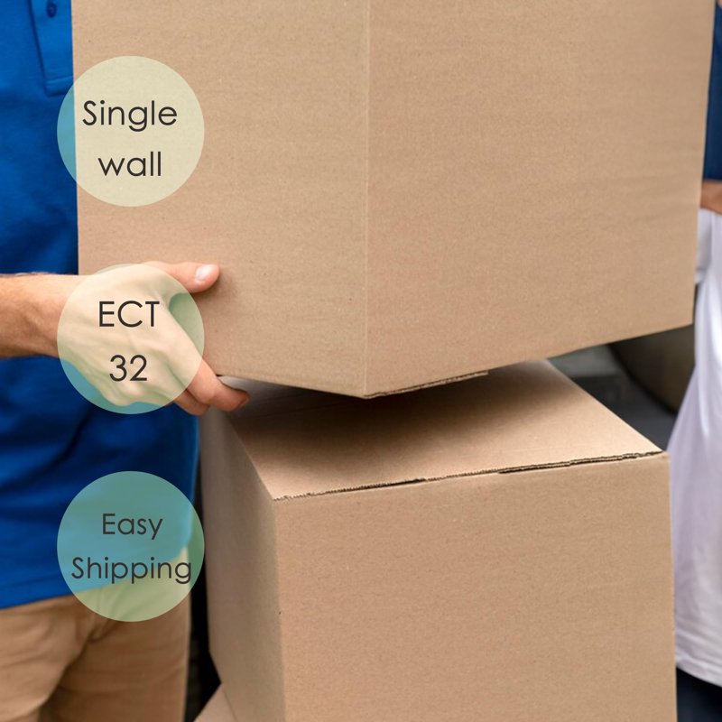 Corrugated Shipping & Moving Boxes - Eco-Friendly Kraft Cardboard Pack of 25