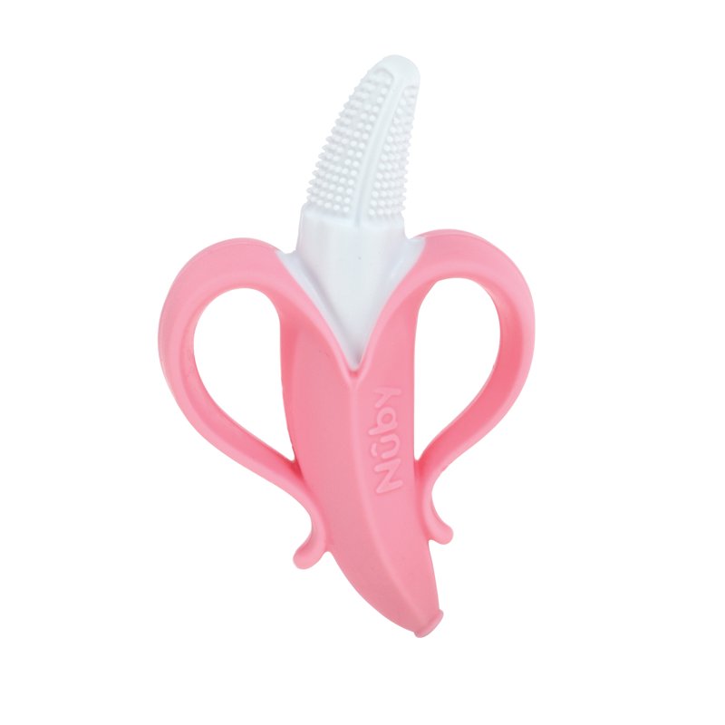 Baby Silicone Banana Toothbrush Set - Gentle Gums & Teething Massager