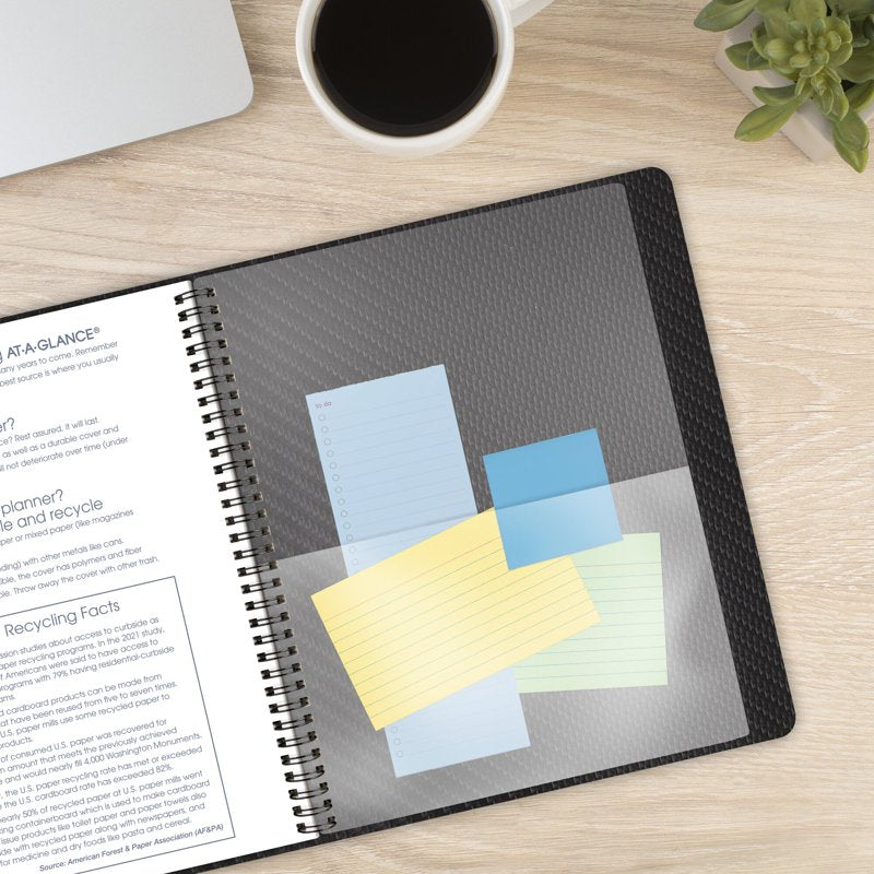 Large 2026 Monthly Planner - Charcoal Cover, 9 x 11 Weekly and Monthly Layouts