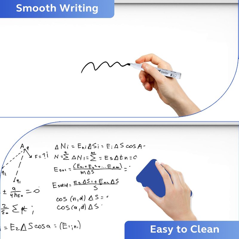 Double-Sided Magnetic Whiteboard on Wheels - Adjustable Height, Reversible Surface for Office & Home