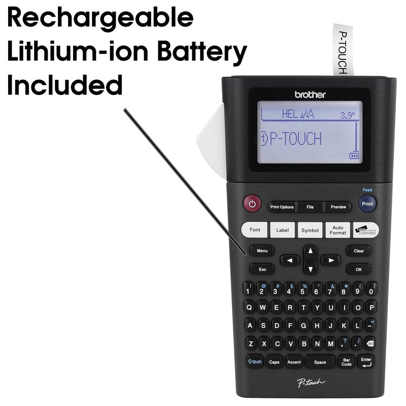 Rechargeable Label Maker with Custom Fonts & Barcodes - Portable, Waterproof