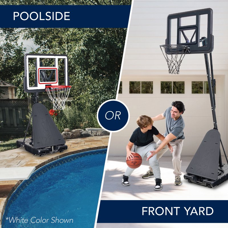 Adjustable Portable Basketball Hoop with Shatterproof Backboard & Ball Return