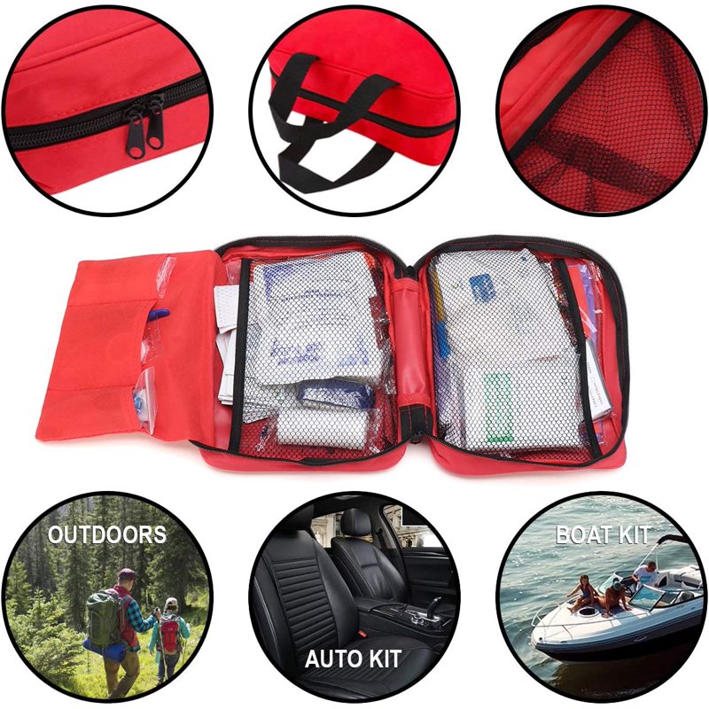 First Aid Kit Compact Emergency Medical Supplies for Home, Travel, Outdoors