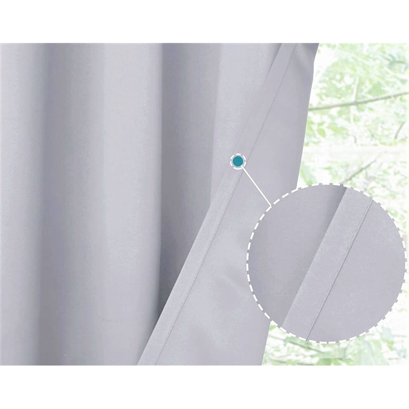 Blackout Thermal Valance Curtain for Windows - Unlined Short Window Decor 54x18 Inches
