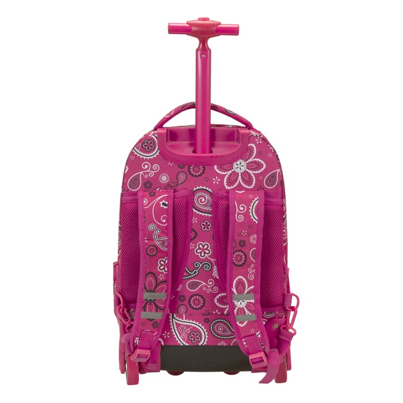 Bandana Variation 19 Rolling Backpack R02 - Rockland Rolling Backpack with 13 x 10 x 19 in, 2 Front Pockets