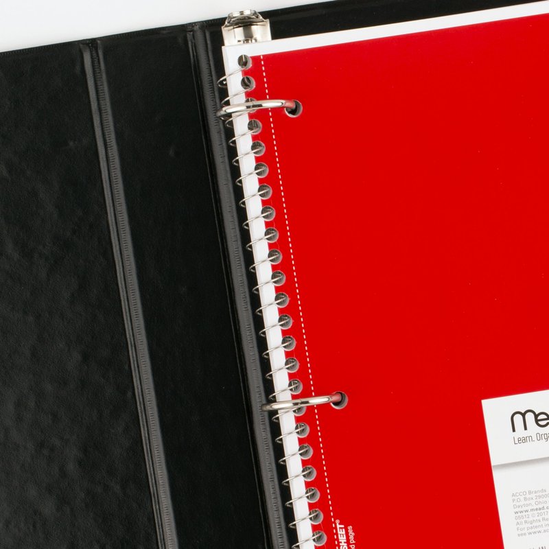 Spiral Notebook with Graph Ruling - 1 Subject, 100 Sheets, 10.5 x 7.5 inches, Black