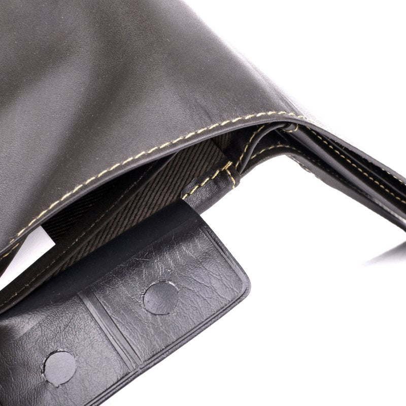 Men's Leather Regatta Convertible Card Case Wallet - Brown & Black