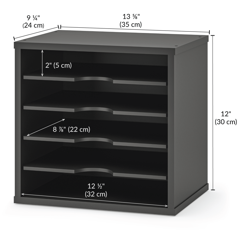 5-Tier Desk File Organizer with Mail Sorter and Storage Compartments