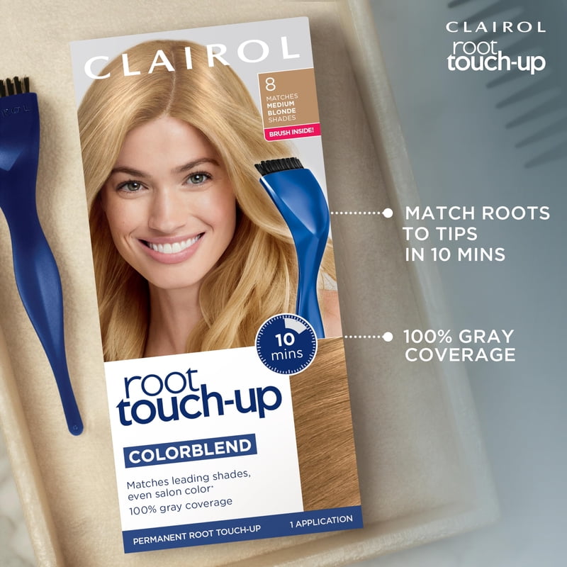 Root Touch-Up Hair Dye Kit - Long-Lasting Color for Gray Coverage