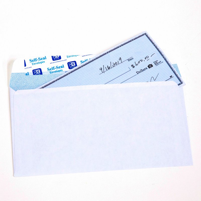 Business Envelopes Pack of 24 - Secure Peel & Seal Windowless White 55 Count