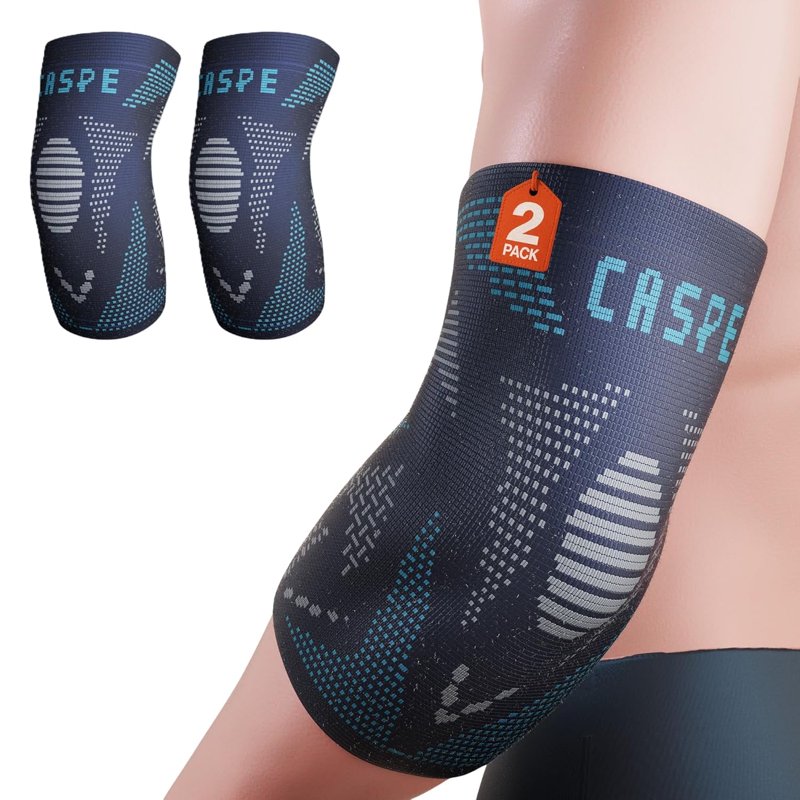 Elbow Compression Sleeves 2 Pack - Breathable Support for Sports & Daily Use