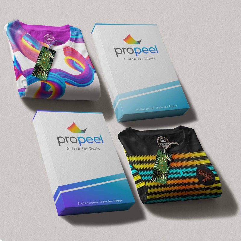 Propeel 2-Step Transfer Paper for Dark and Light Textiles - A4, XL, A3 Sheets