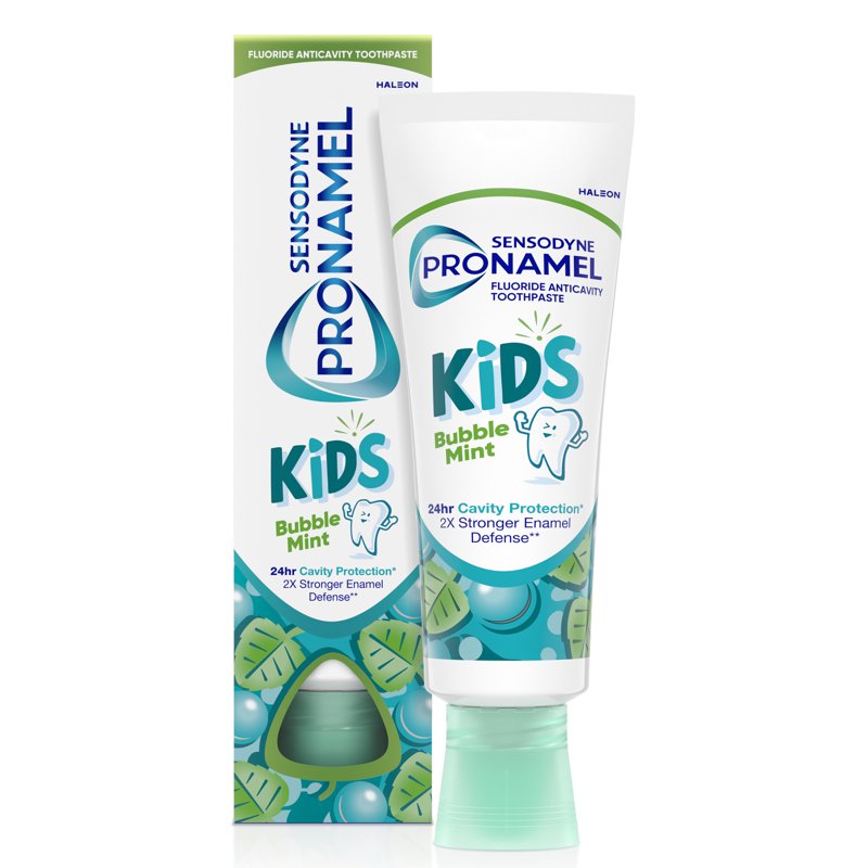 Kids Bubble Mint Fluoride Toothpaste - Cavity & Enamel Protection, 4 Oz
