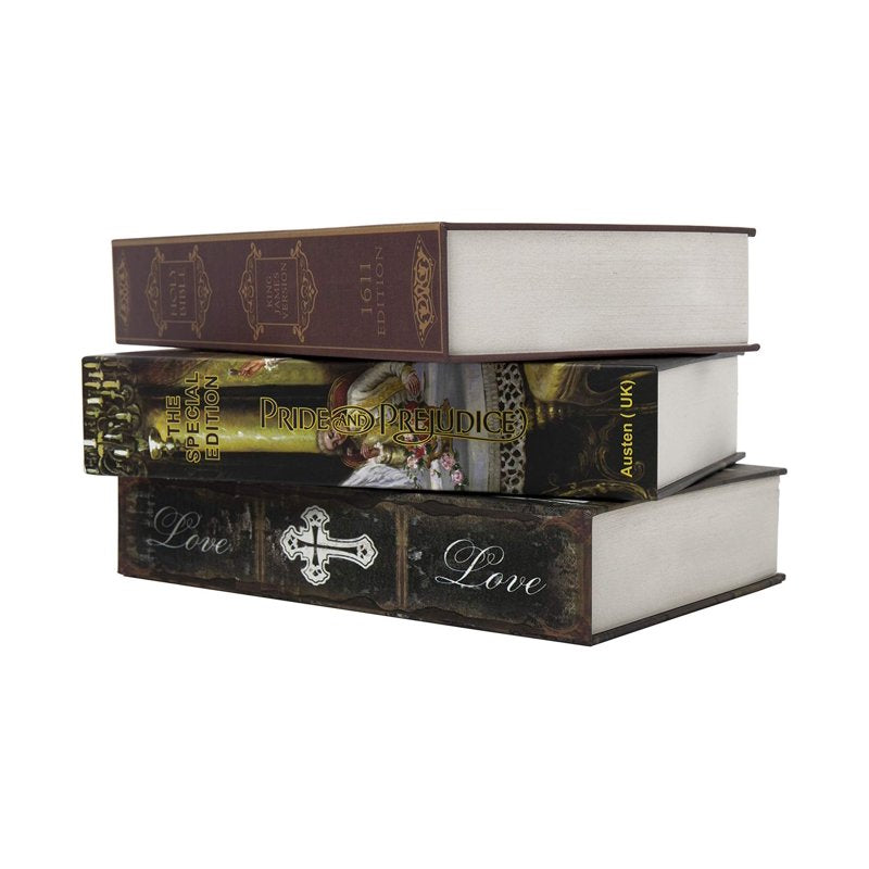 Hidden Book Safe with Combination Lock - Secret Compartment for Valuables 8.7x6x2 inches