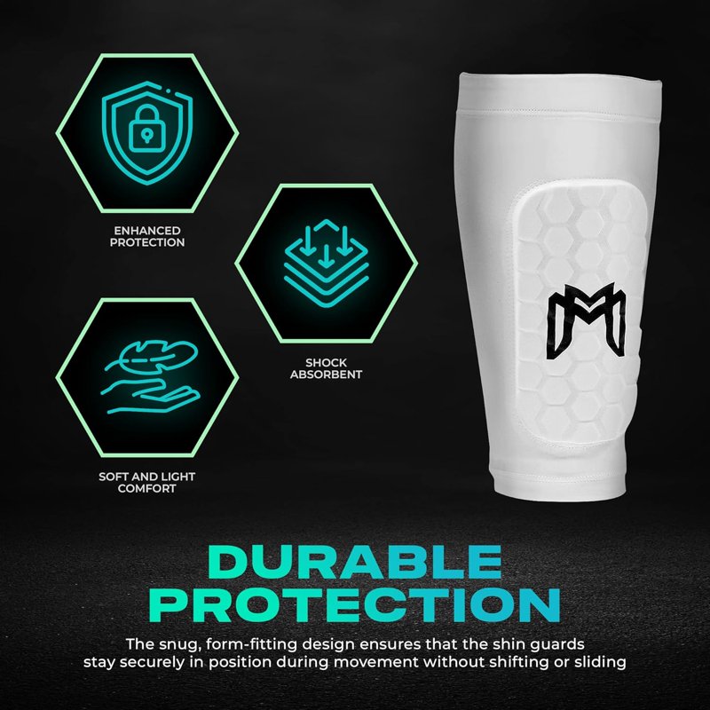 Mini Shin Guard Sleeves with Built-In EVA Pads - White, Variation Maxi