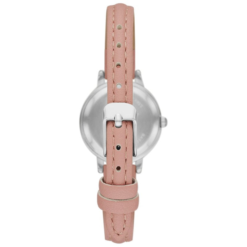 Women's Analog Wristwatch with Silver Tone Case and Faux Leather Strap