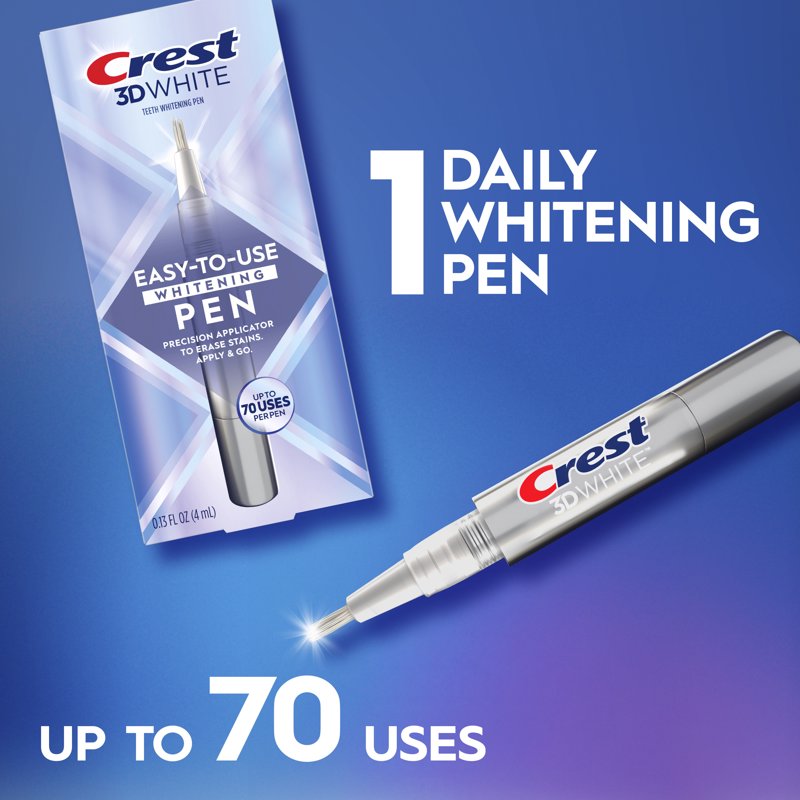 Crest 3DWhite Whitening Gel Pen, Easy-to-Use Pen, 4 mL