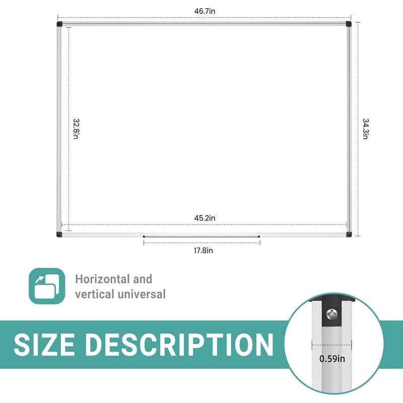 Magnetic Whiteboard Dry Erase Board with Aluminum Frame for Office Home School