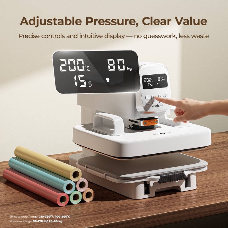 Auto Heat Press Machine 12x10 Inch 3-in-1 Sublimation Press for T-Shirts Mugs Hats