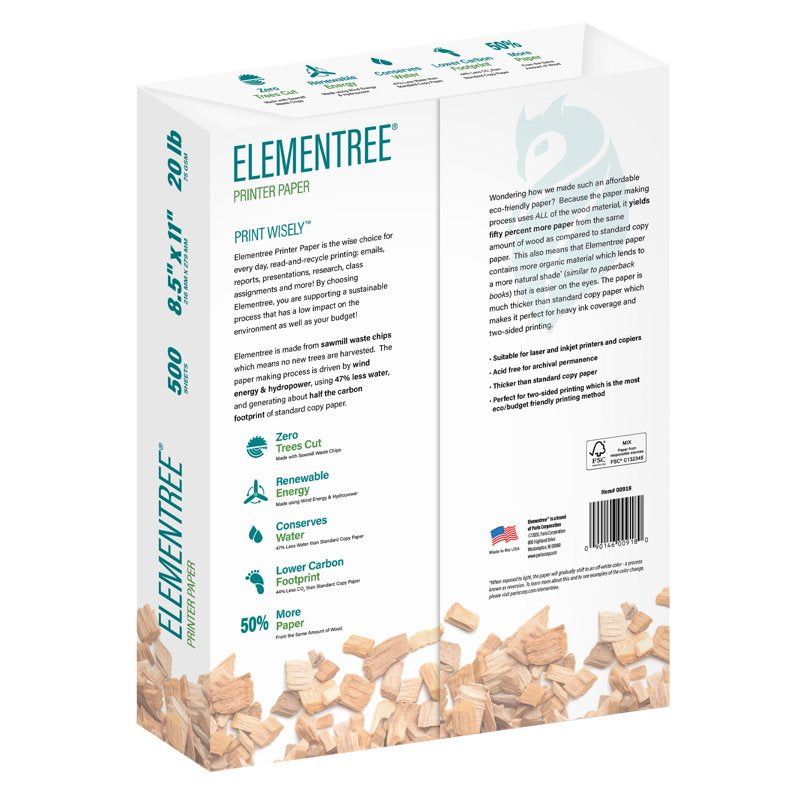 Sustainable 8.5x11 Printer Paper Case - 2500 Sheets, Made in USA