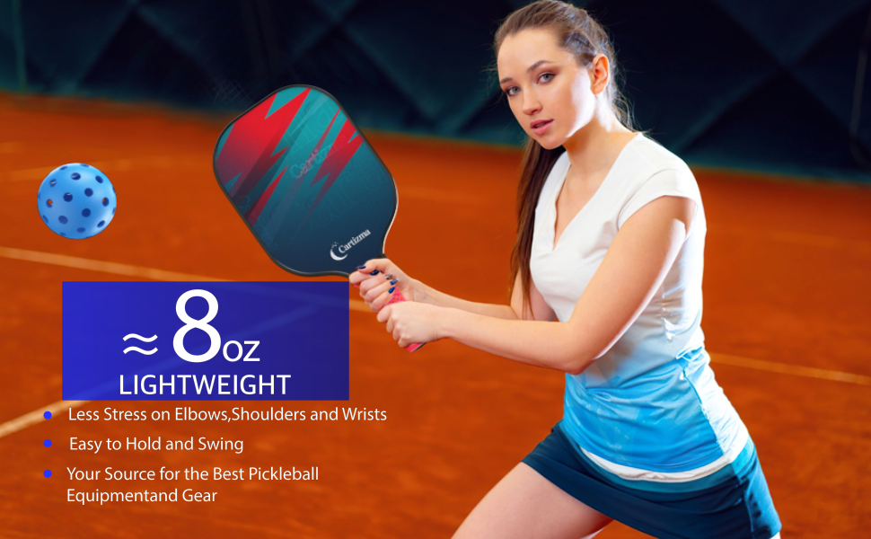 Pickleball Paddle Set — 2 Paddles, 4 Balls, Carry Bag | 8 oz Graphite Carbon Face