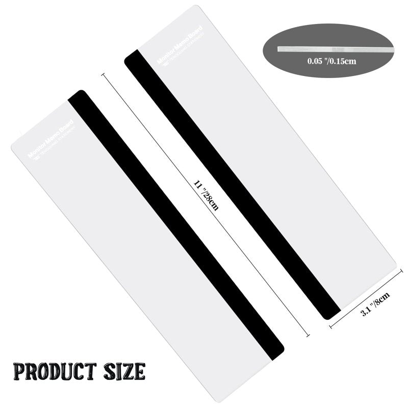 Monitor Memo Board Set 2-Pack Sticky Note Holders for Computer Screen Office Desk Organizer