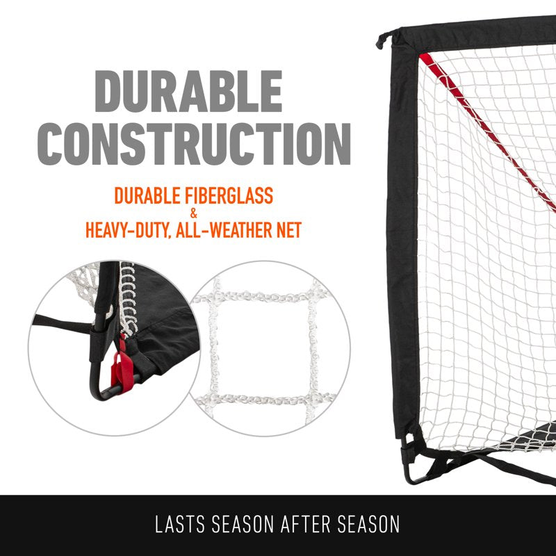Kids Portable Lacrosse Goal 4x4 Feet - Backyard Practice Net for Youth Training