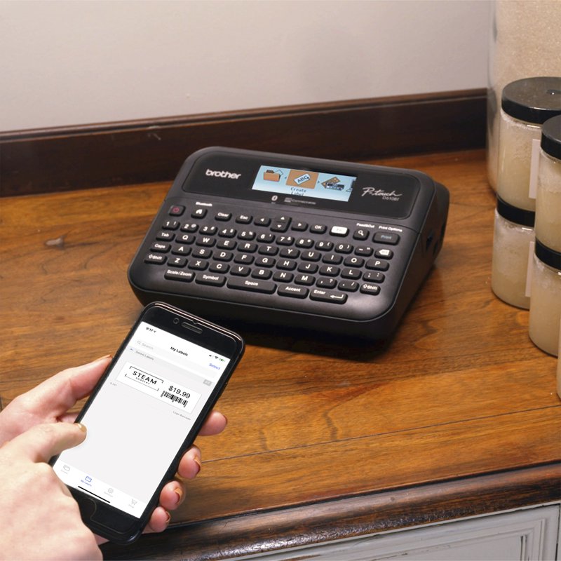 Professional Bluetooth Label Maker with Tape, Carry Case & 12mm Labels
