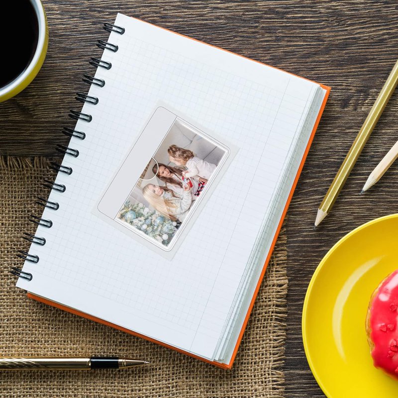 Self-Adhesive Plastic Index Card Holders - Clear Label Pockets for Organization