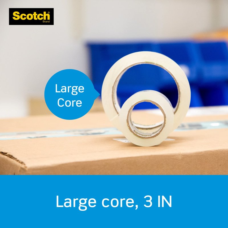 Heavy Duty Shipping Packing Tape - 1 7/8 x 43 7/10 Yd. Pack of 6