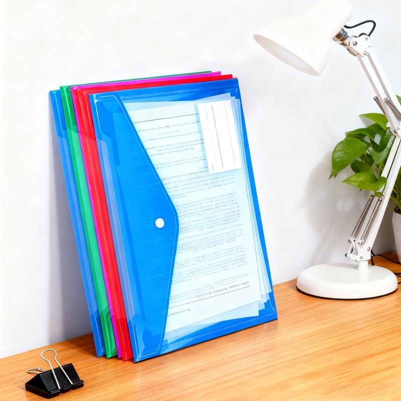 24 Pack Plastic Envelope Folders with Snap Button Waterproof Document Organizer