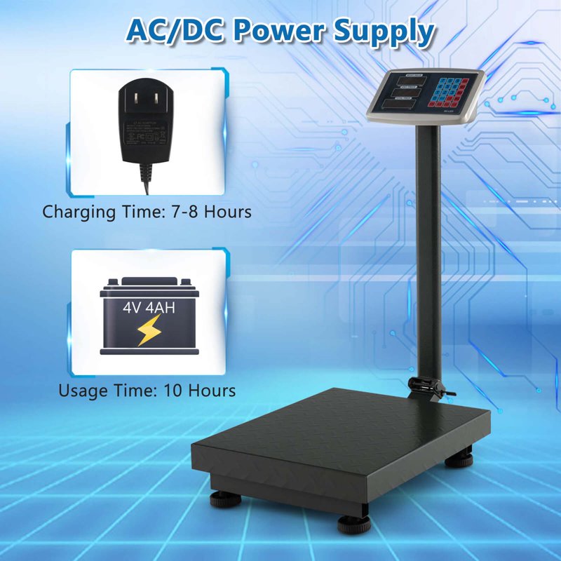 Digital Platform Scale with Price Calculator 660lbs LB/KG Conversion