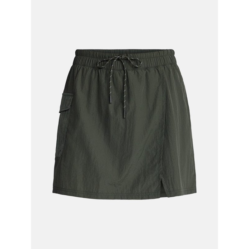 Women's Cargo Ripstop Wrap Skort - Water-Resistant, Built-in Shorts, Multiple Sizes