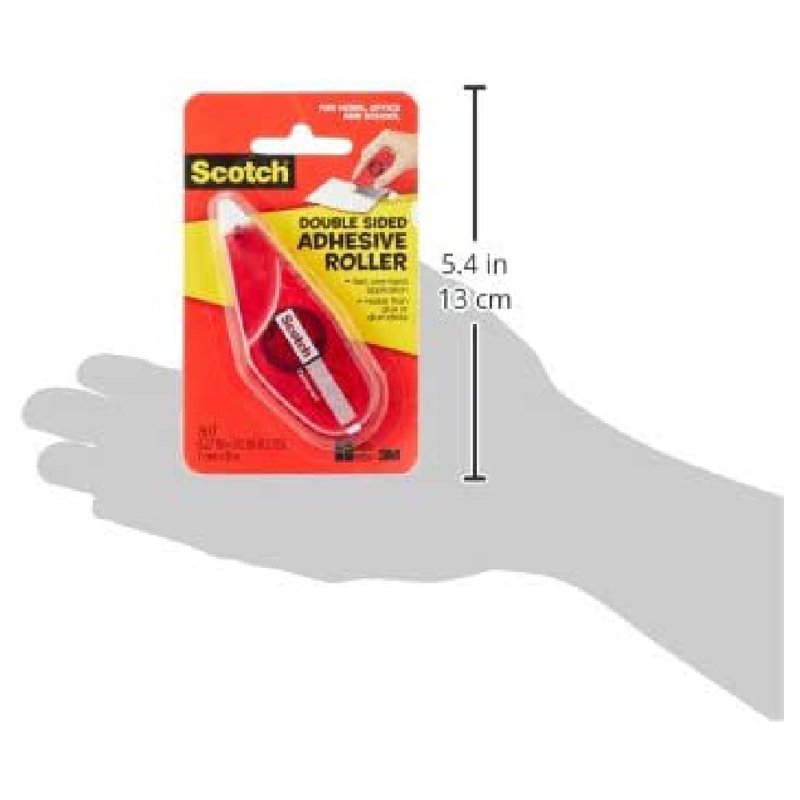 Double Sided Adhesive Roller 0.27 in x 26 ft Micro Dot Pattern 2 Pack