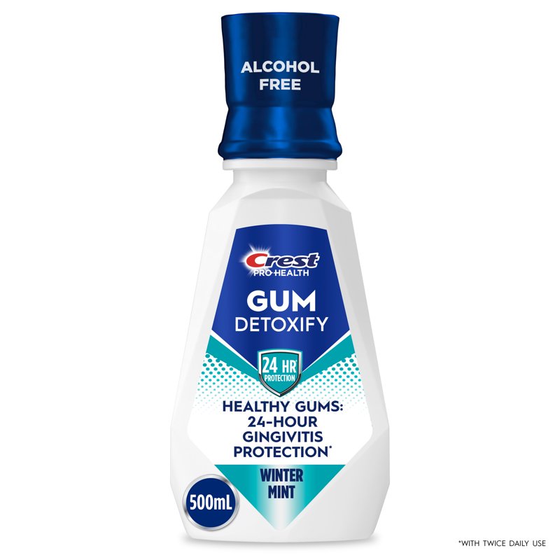 Crest Mouthwash Pro-Health Gum Detoxify Winter Mint 500mL - Multipack Options