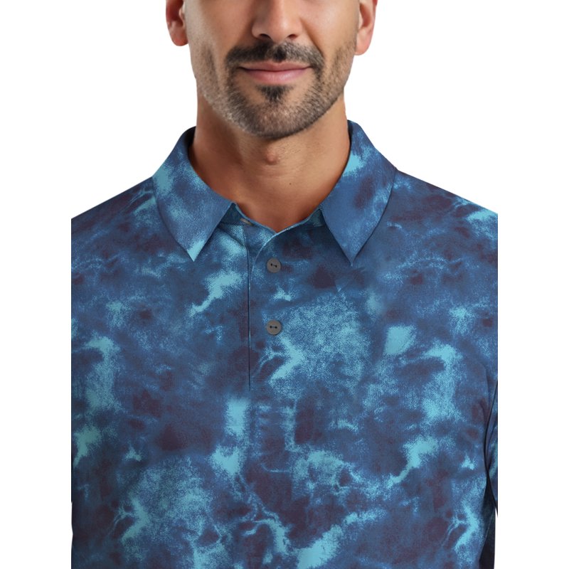 Performance Watercolor Camo Golf Polo Shirt Men & Big Men - Sun Protection & Moisture-Wicking