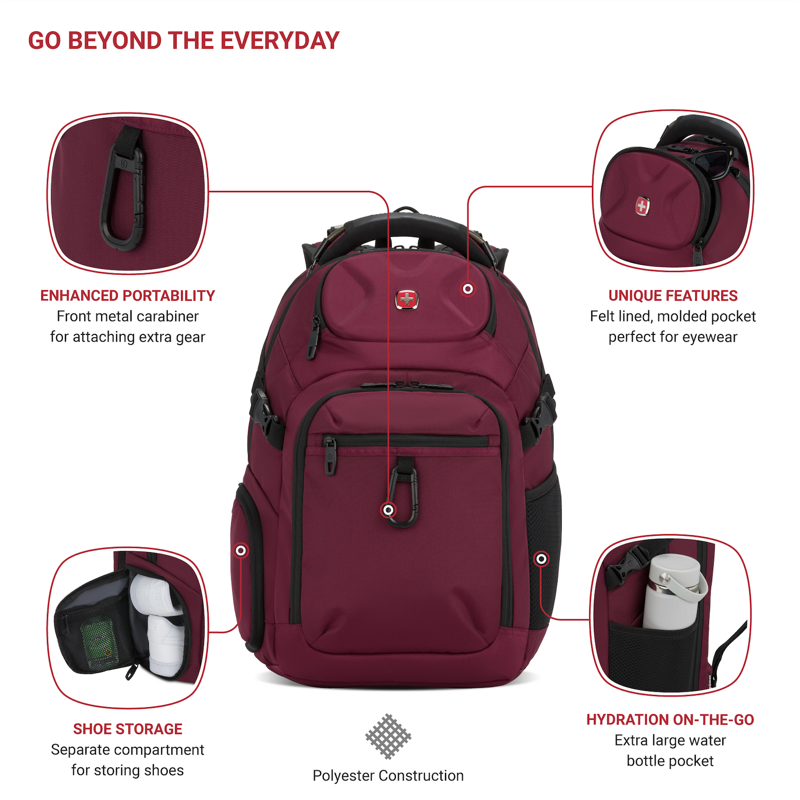 ScanSmart Laptop Backpack with Padded Compartments for Travel & School