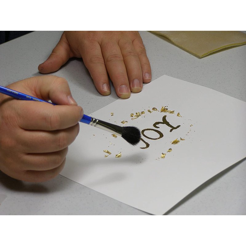 Gold Leaf Art & Craft Pen Kit - Fine Detail Adhesive Pen with Metal Leaf Sheets