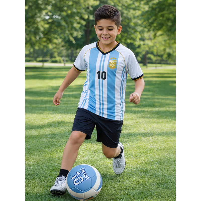 Icon Sports Messi #10 Soccer Ball Sky Blue/White – Sizes 2, 4, 5 – Variation 5