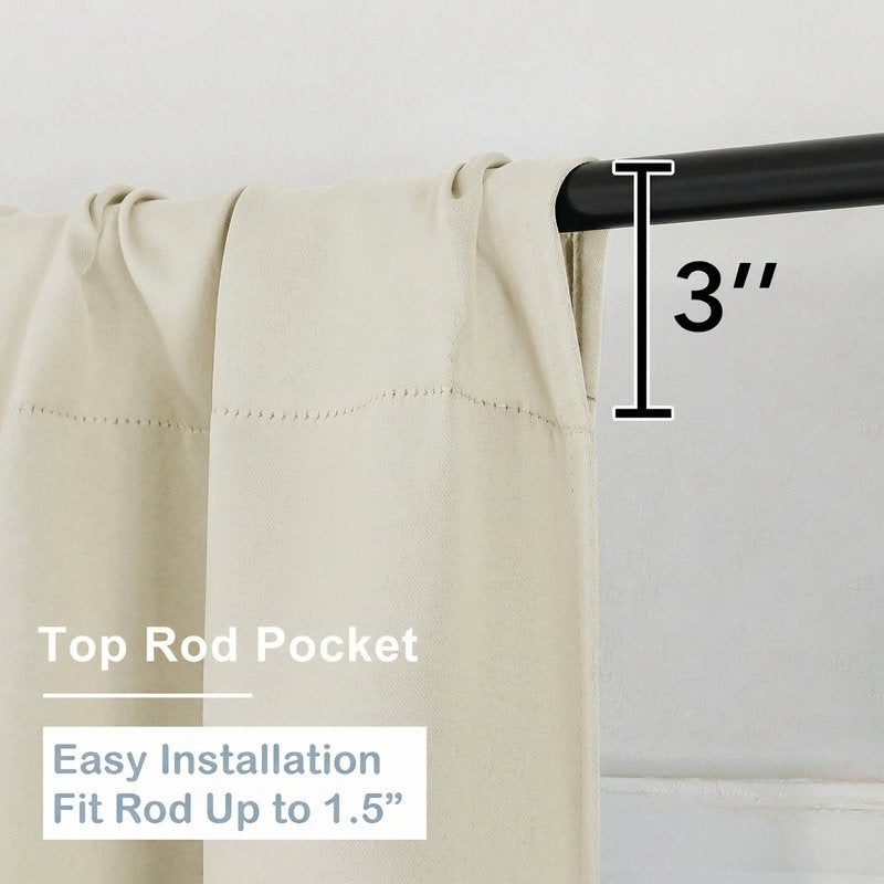 Blackout Curtain Set - Thermal Insulated Room Darkening Shades for Small Windows