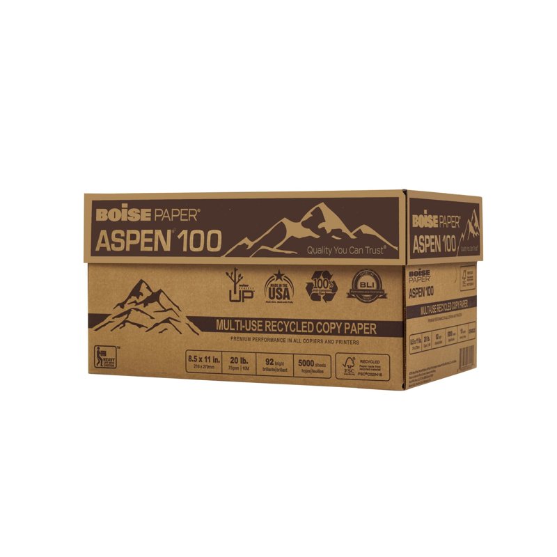 Recycled Multipurpose Printer & Copier Paper - 92 Bright, 20lb, 8.5 x 11, White