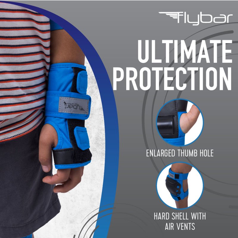Sports Protection Set for Kids & Adults - Knee, Elbow & Wrist Pads, Unisex, Multi-Sport Safety Gear