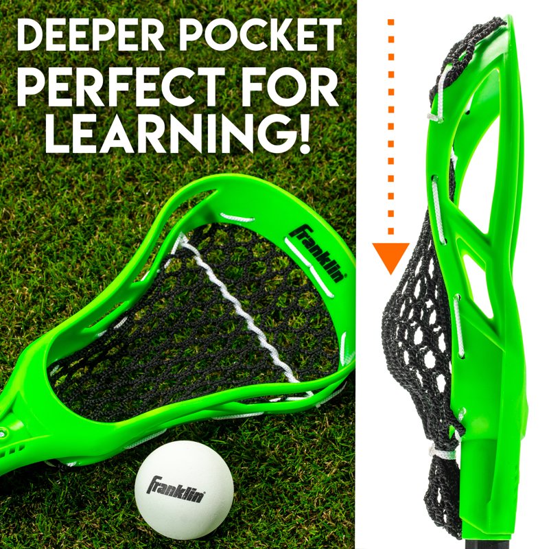 Youth Lacrosse Practice Set - 2 Sticks & Ball for Beginners, 32 Inch