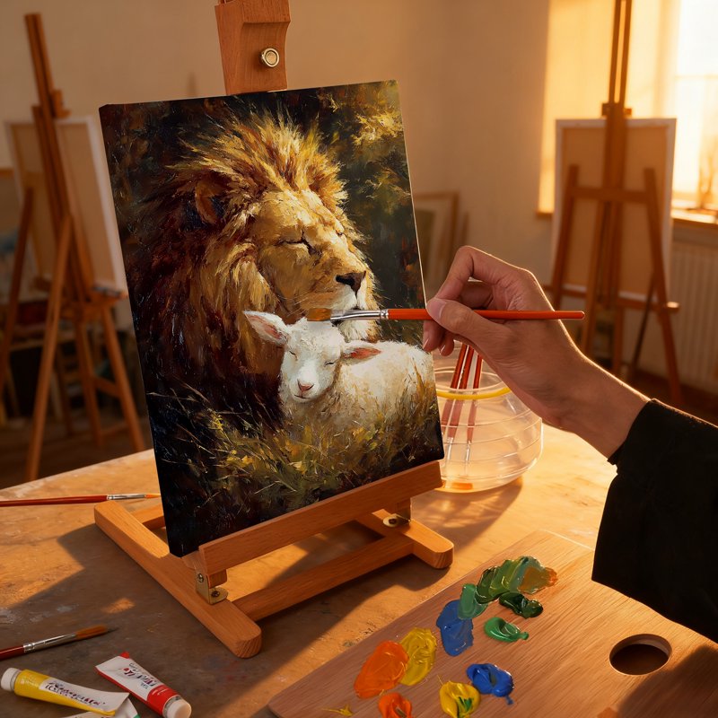 Complete Acrylic Painting Set with Easel, Canvases, Paints & Brushes - Artist Starter Kit